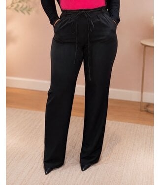 Less Is More Tied Pants - Black