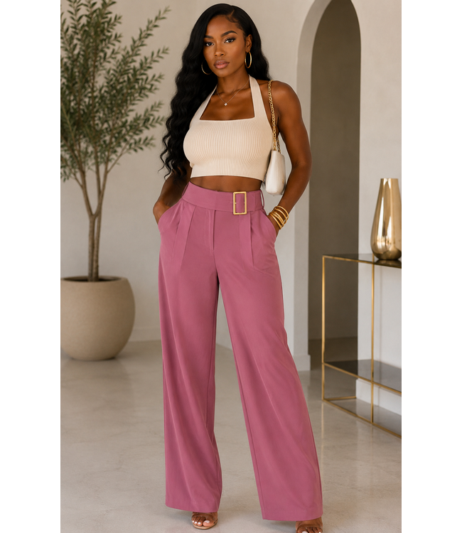 Tailored Hardware Pants - Clay