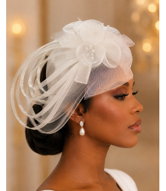 Love In Bloom Fascinator - White