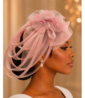Love In Bloom Fascinator - Mauve
