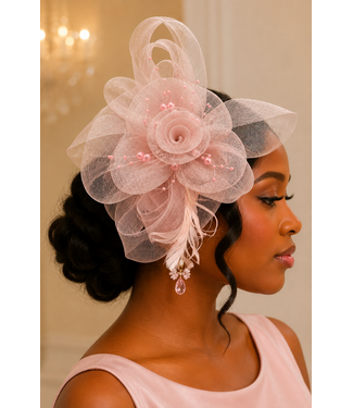 Royal Rosette Fascinator - Mauve
