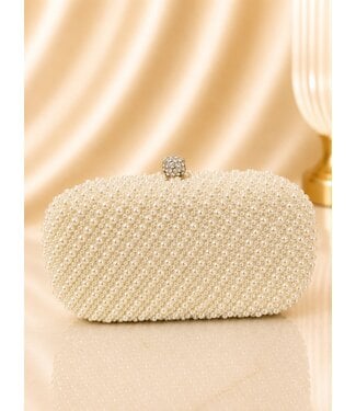 Pearl Obsession Clutch - Cream