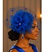 Rose Romance Fascinator - Royal Blue