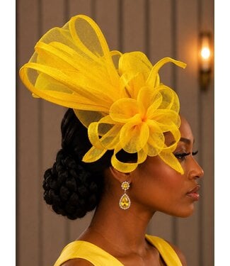 Grand Entrance Fascinator - Yellow