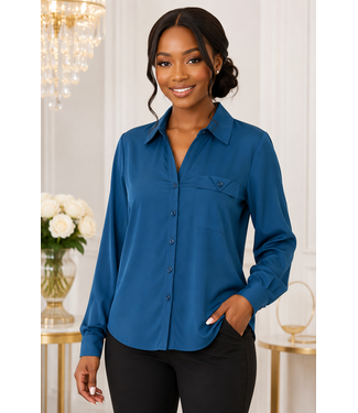 Career Chic Top - Teal