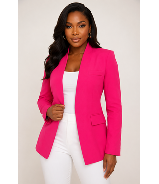 Pretty In Power Blazer - Fuchsia
