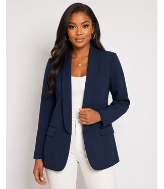 On My Agenda Blazer - Navy