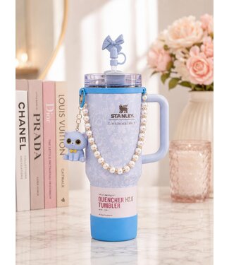 Stanley 1913 x LoveShackFancy Holiday Quencher H2.0 Flowstate Tumbler - Toscana Toile Alpine Blue