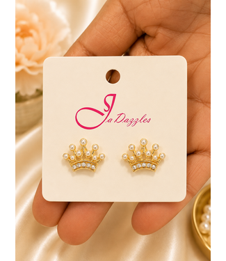 Crown Me Knob Earrings