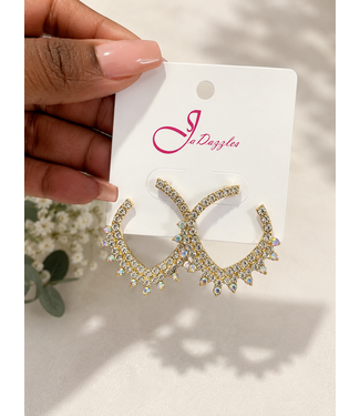 Tucked In Crystal Earrings