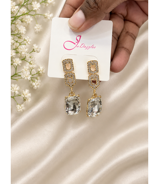 BANG BANG RHINESTONE EARRINGS - GOLD