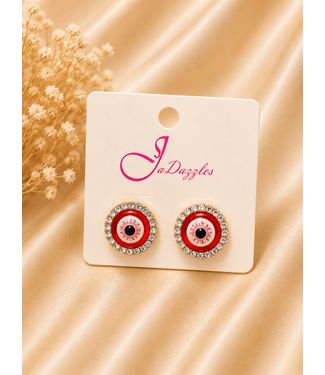 KEEP ME LUCKY STUDS - RED