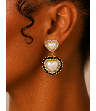 HEART IT IS DROP EARRINGS - GOLD
