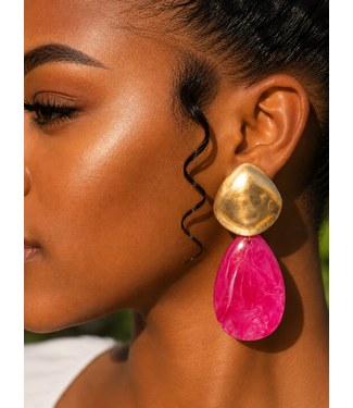 Tropic Treasure Earrings - Fuchsia