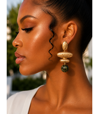 First Impressions Earrings - Olive