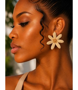 Paradise Found Earrings - Khaki