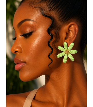 Paradise Found Earrings - Lime
