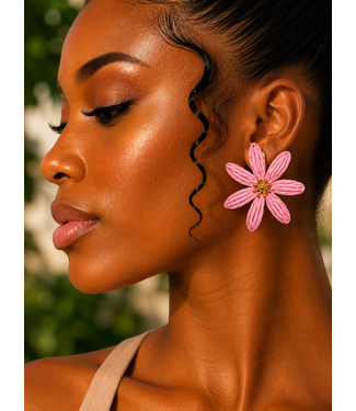 Paradise Found Earrings - Pink