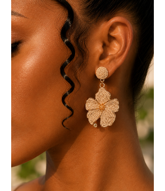 Wild Bloom Earrings - Khaki