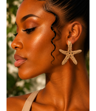 Sea Star Earrings - Brown