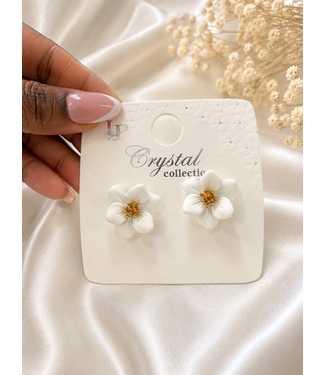 Time For Spring Earrings - White