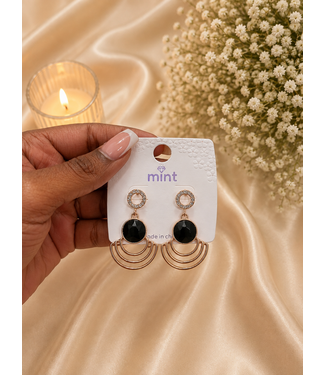 Radiant Glow Earrings - Black