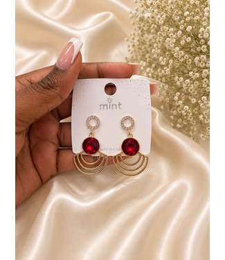 Radiant Glow Earrings - Red