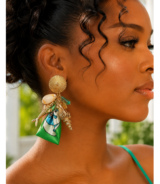 Seaside Stroll Earrings - Green