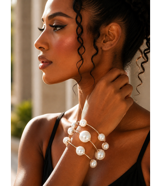 Limitless 3PC Beaded Bracelet Set - Pearl