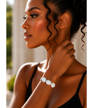 Coastal Pearl Bracelet - Silver