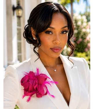 Signature Bloom Brooch & Hair Pin - Fuchsia