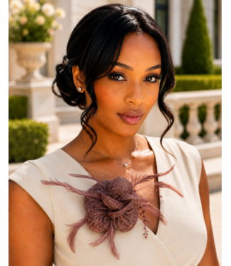 Signature Bloom Brooch & Hair Pin - Dark Mauve