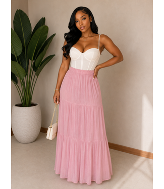 Endless Flow Maxi Skirt - Pink