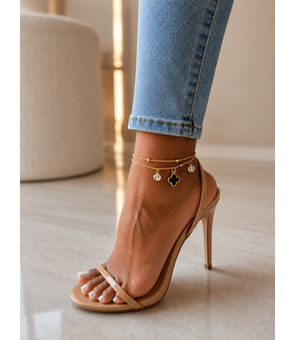 Hang Tight Clover Anklet - Gold
