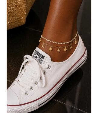 Coastal Cutie Clover Anklet - Gold