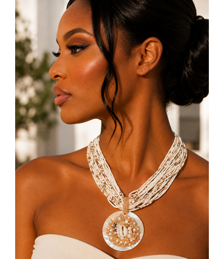 Beach House Babe Necklace - Khaki