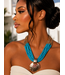 Golden Sands Necklace Set - Blue