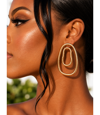Golden Goddess Earrings - Gold