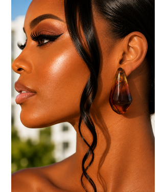 Fierce & Bold Earrings - Brown