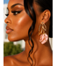 Rosé Romance Earrings - Peach