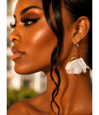 Make Me Flutter Earrings - White