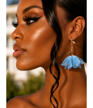 Make Me Flutter Earrings - Blue
