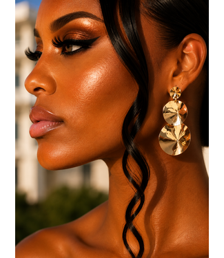 Triple Threat Earrings - Gold