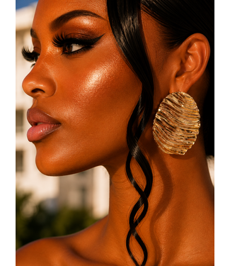 Shockwaves Earrings - Gold