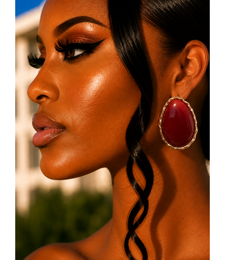 Main Character Energy Earrings - Red