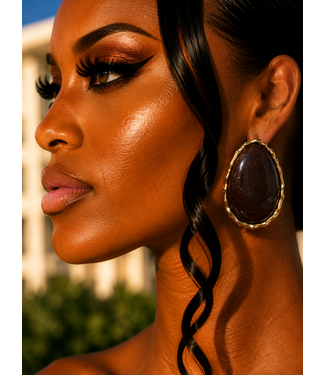 Main Character Energy Earrings - Brown