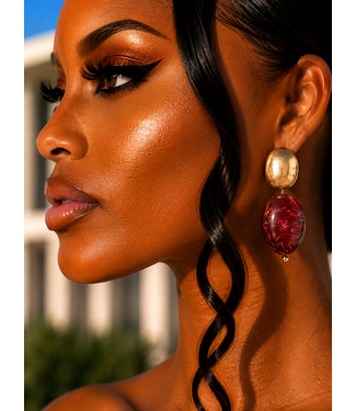 Safe But Bold Earrings - Burgundy