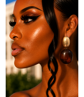 A Time Was Had Earrings - Brown