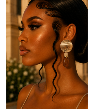 Signature Style Earrings - Brown