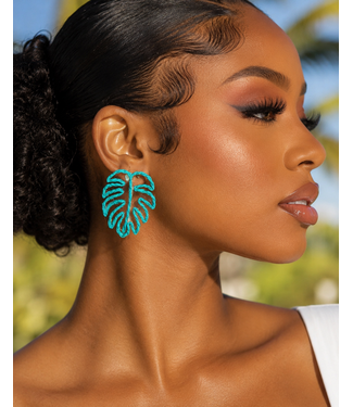 Palm Paradise Earrings - Turquoise
